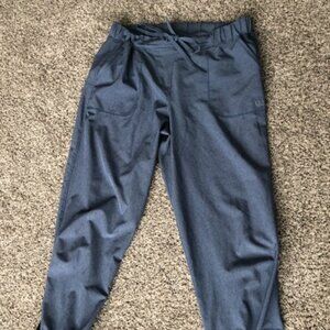 Albion Fit Petite Small jetsetters denim blue color joggers